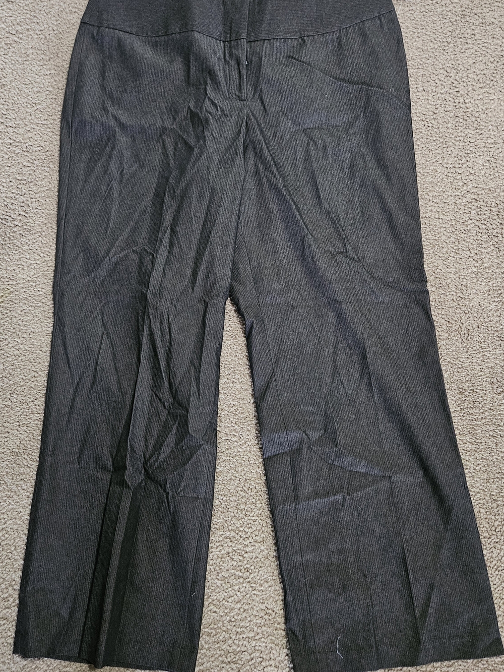 Dalia Collection Charcoal Pinstripe Dress Pants